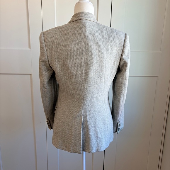Ralph Lauren Black Label Grey Silk Wool Cashmere Blend Blazer Suede Trim | 10 - Picture 2 of 7